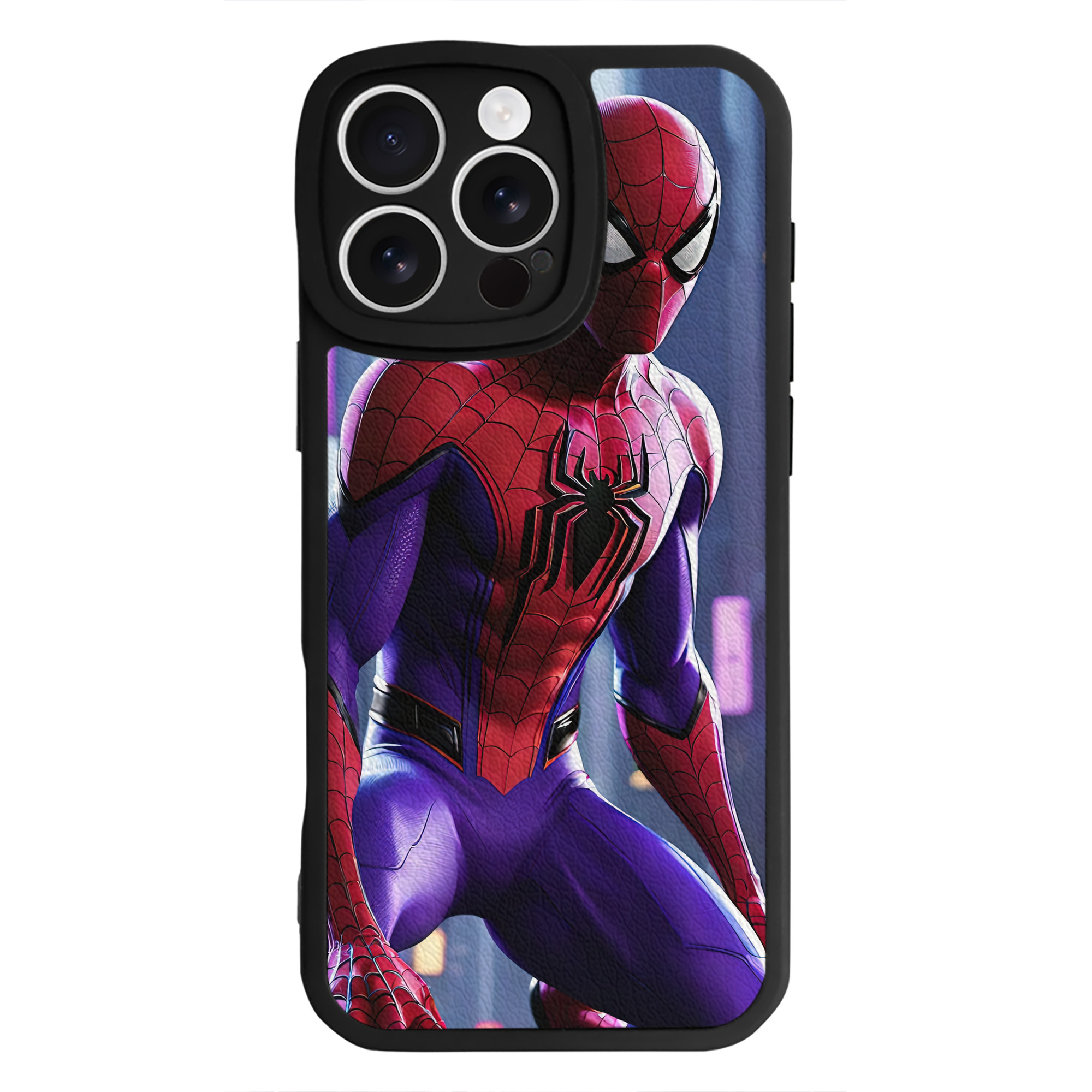 Spider Man スパイダーマン 【iPhone 16シリーズ対応】シリコンスマホケース（レザー調） 材質：シリコン
